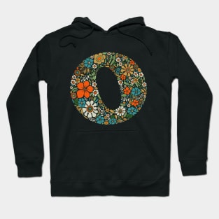 Hippie Floral Letter O Hoodie